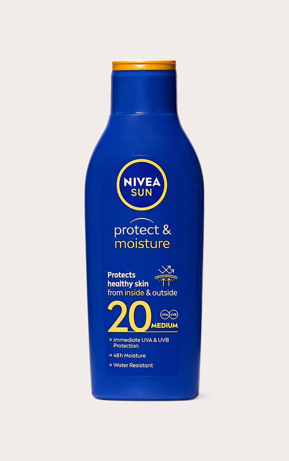 PrettyLittleThing Nivea Sun Protect & Moisture Sun Lotion SPF 20 200ml, White One Size