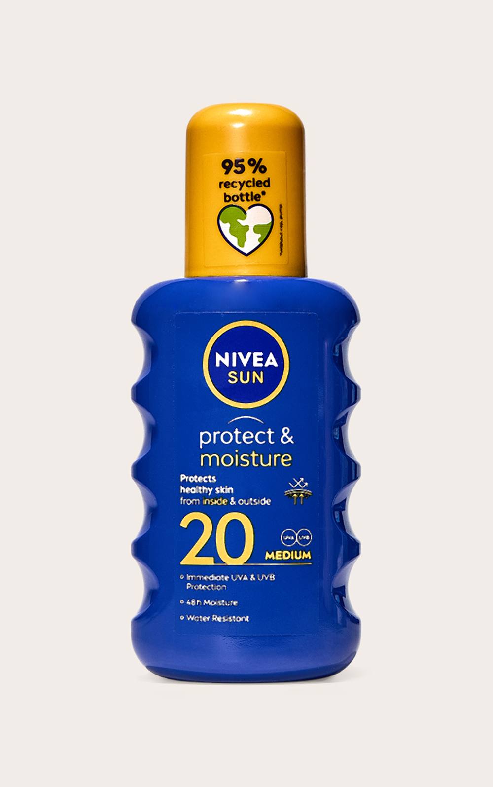 PrettyLittleThing Nivea Sun Protect & Moisture Sun Lotion Spray SPF 20 200ml, White One Size